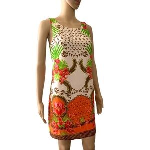 Rubber Ducky Productions Tropical Party Dress Scoop back Sleeveless Lightweight